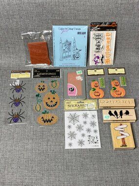 Halloween Crafting Lot With Tim Holtz Stampers Anonymous Safire Designs & More